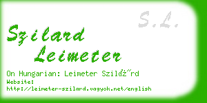 szilard leimeter business card